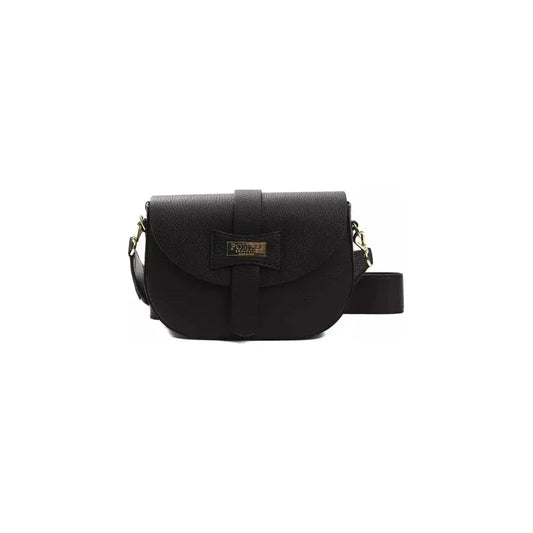 Pompei Donatella Black Leather Women Crossbody Bag Crossbody Bag Pompei Donatella