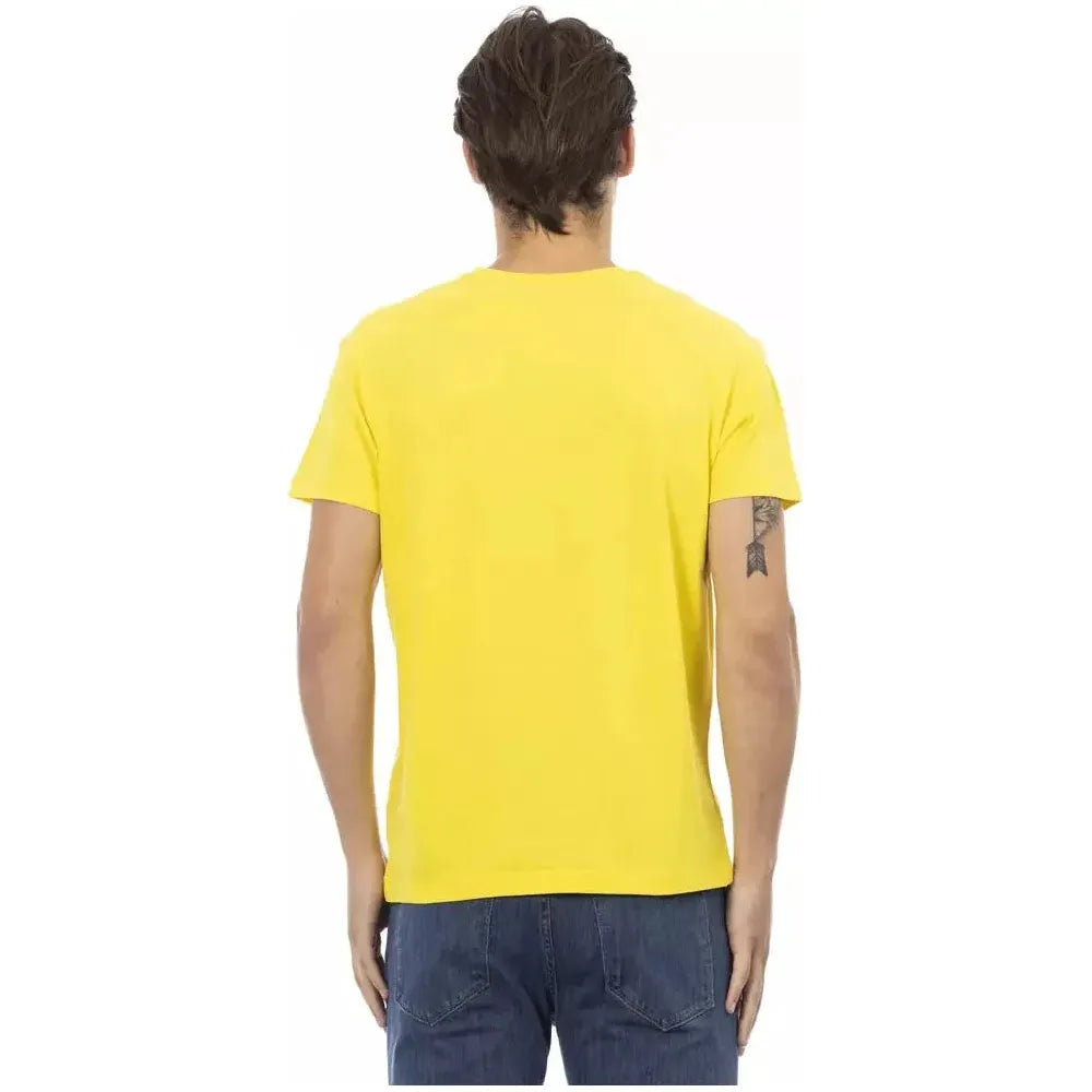 Trussardi Action Yellow Cotton Men T-Shirt
