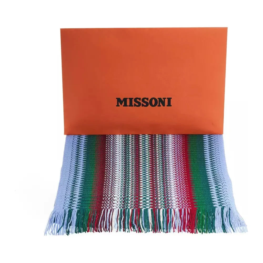 Missoni Multicolor Wool Men Scarf Missoni