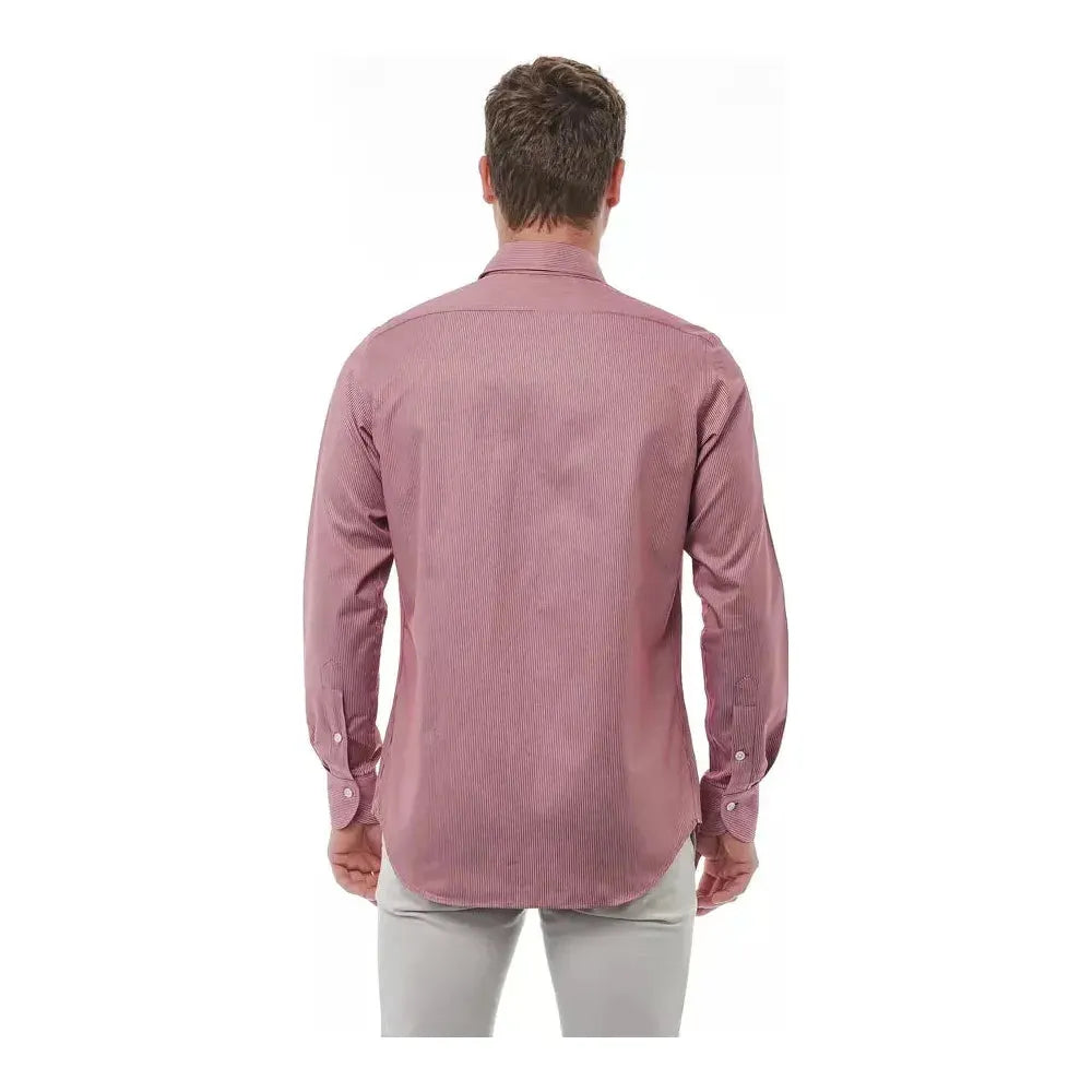 Bagutta Red Cotton Men Shirt Bagutta