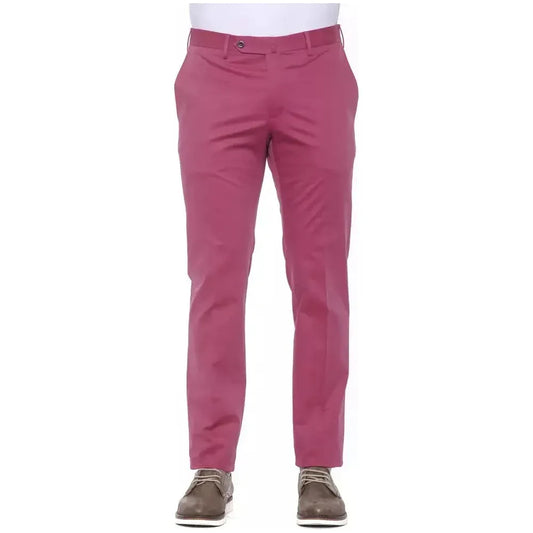 PT Torino Fuchsia Cotton Men Trouser