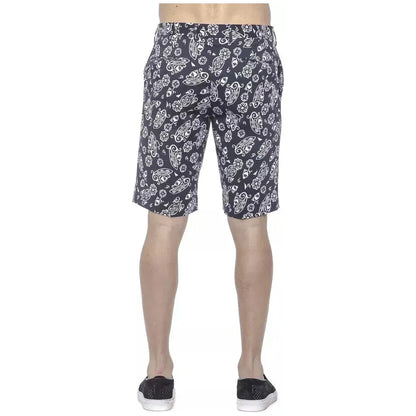 PT Torino Blue Cotton Men's Bermuda Shorts