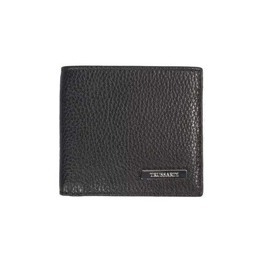 Trussardi Black Leather Men Wallet Trussardi