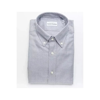 Robert Friedman Beige Cotton Men Shirt