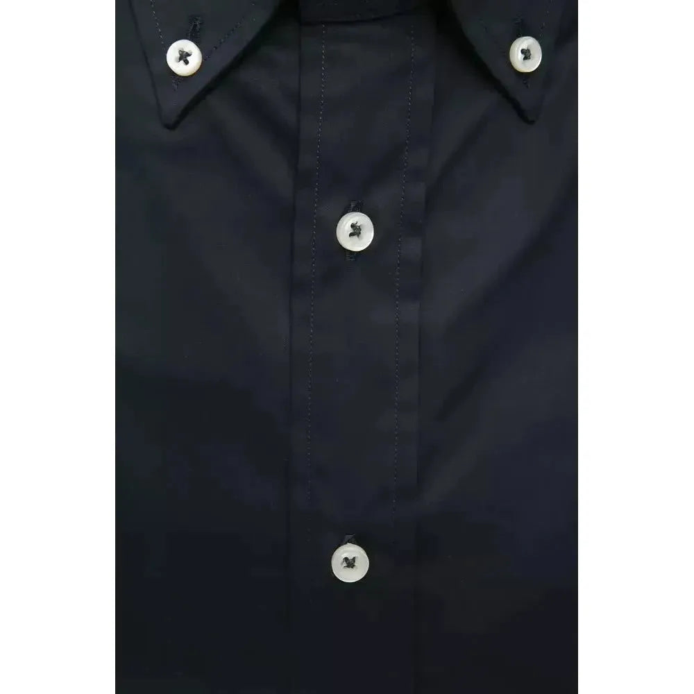 Robert Friedman Black Cotton Men Shirt