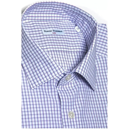 Robert Friedman Burgundy Cotton Men Shirt