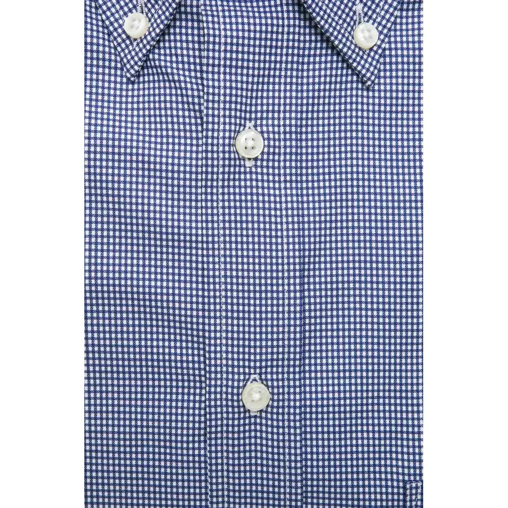 Robert Friedman Blue Cotton Men Shirt Robert Friedman