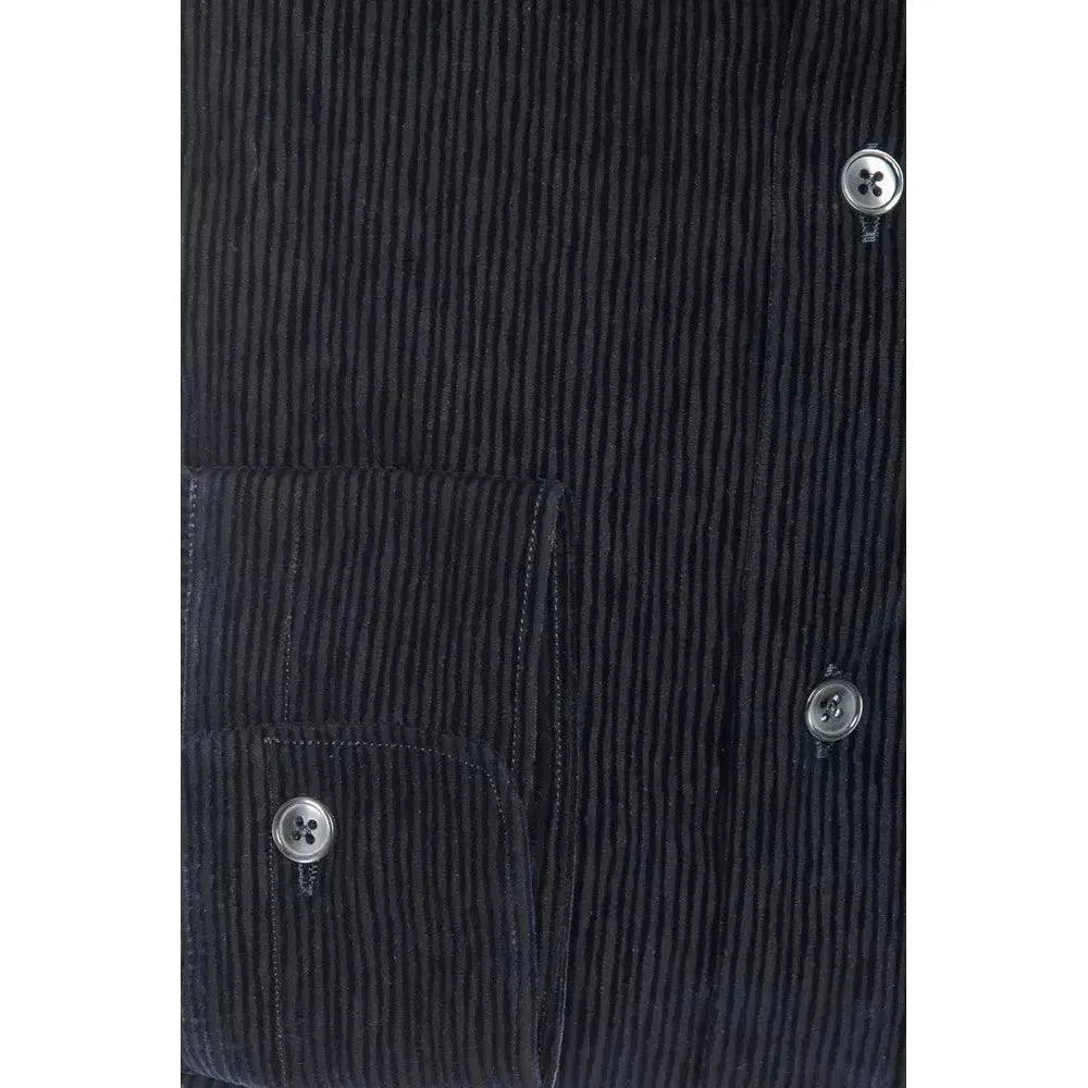 Robert Friedman Black Cotton Men Shirt Robert Friedman