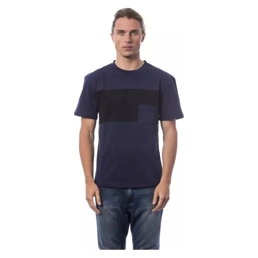 Verri Blue Cotton Men T-Shirt Verri