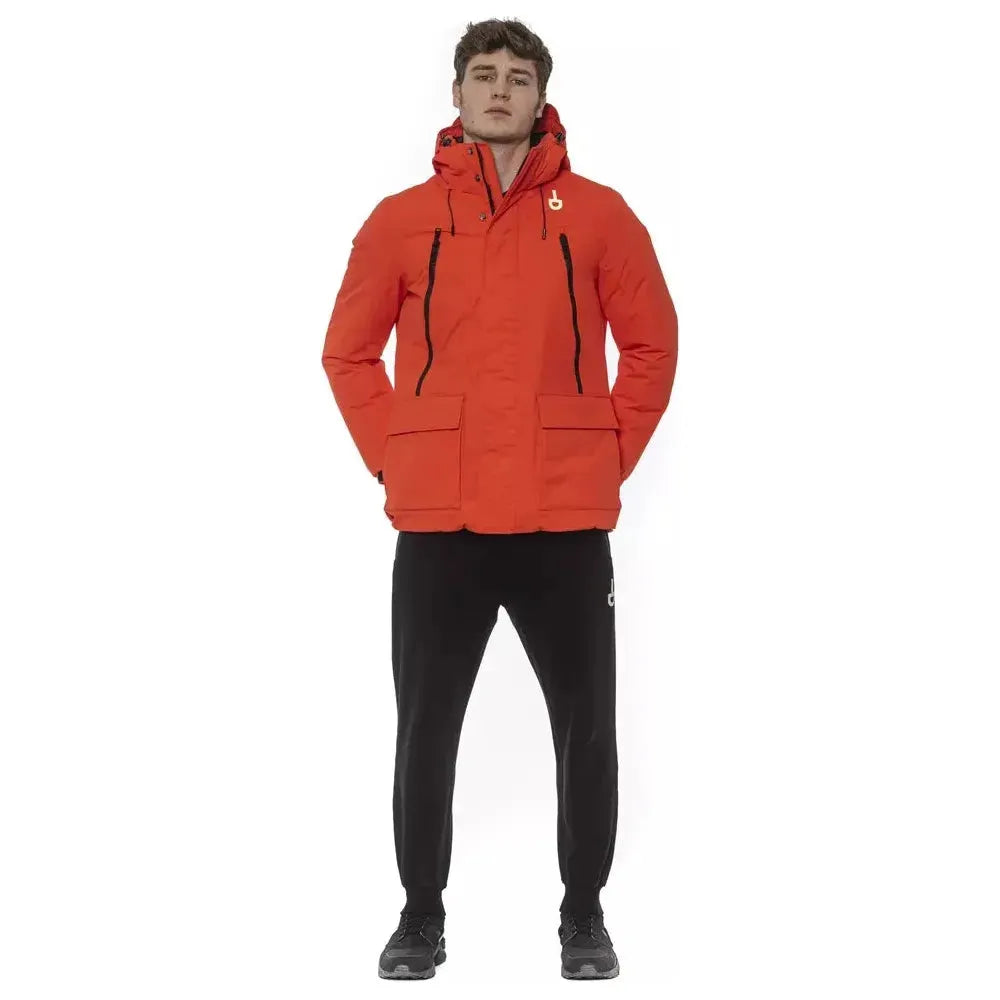 Tond Red Polyester Men Jacket MAN COATS & JACKETS Tond