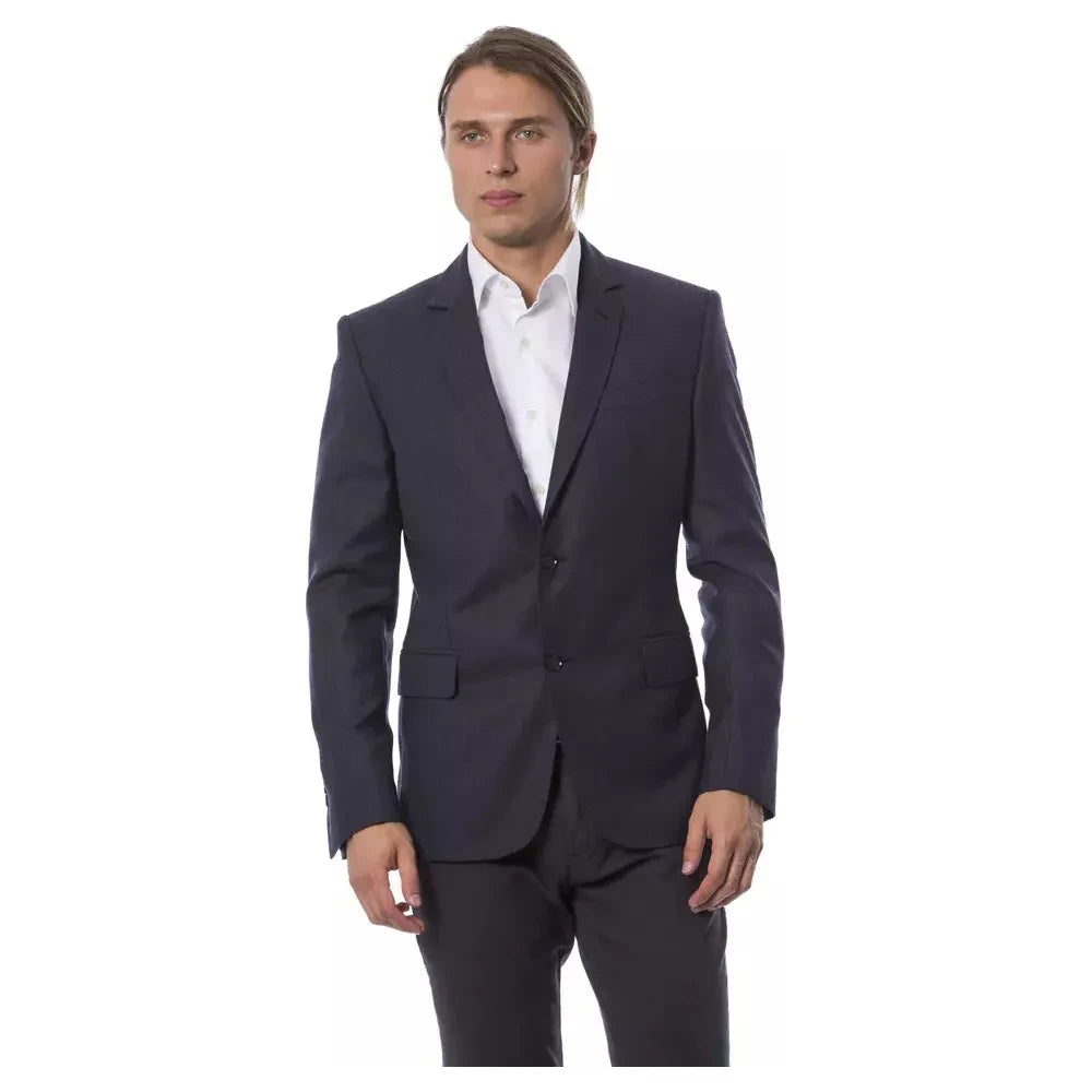 Verri Blue Wool Men Blazer Verri