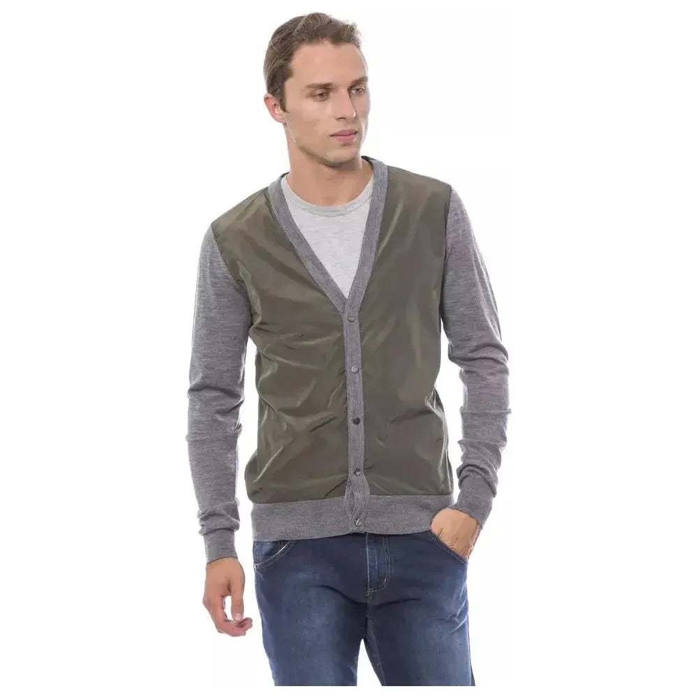 Verri Gray Wool Men's Cardigan