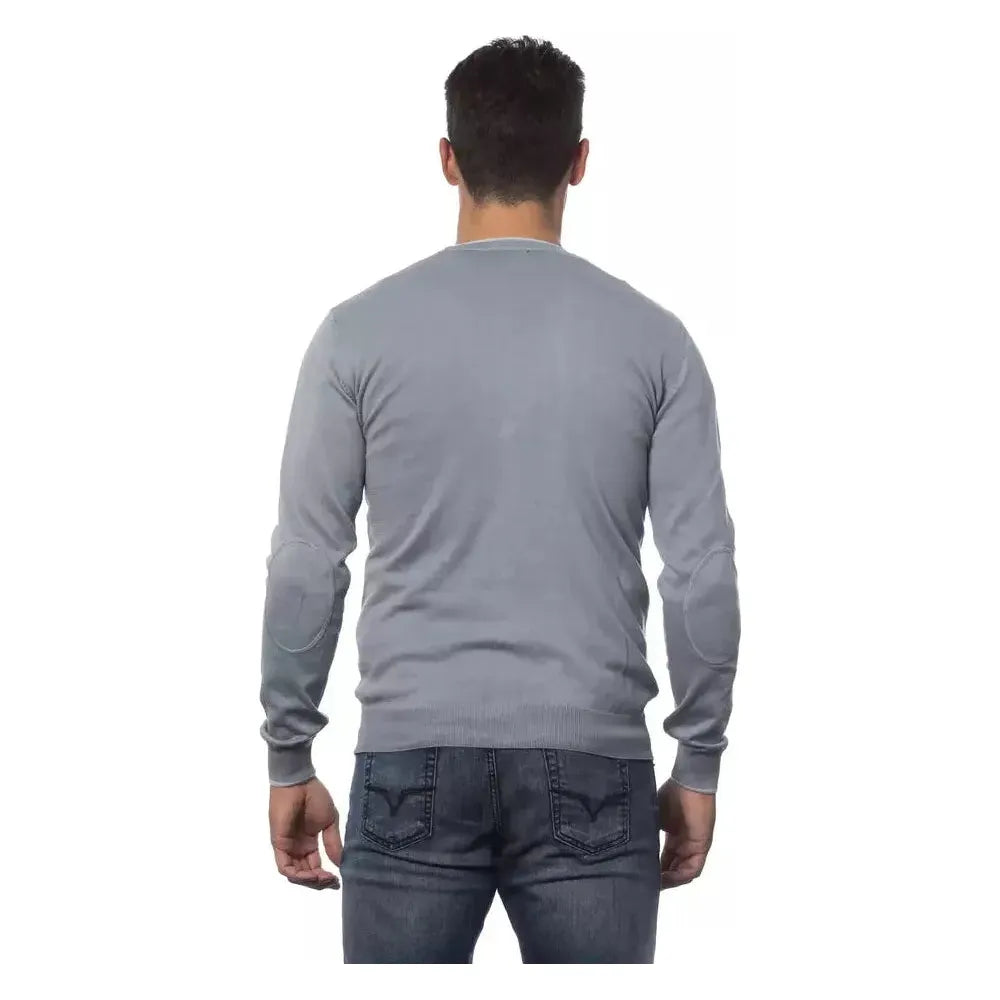 Verri Gray Cotton Men's Cardigan