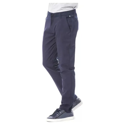 Verri Blue Polyester Men Pant