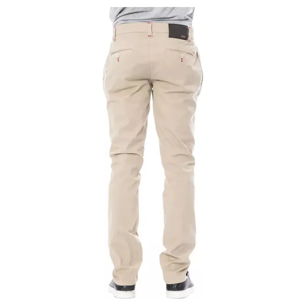 Verri Beige Cotton Men's Chino Pant Verri