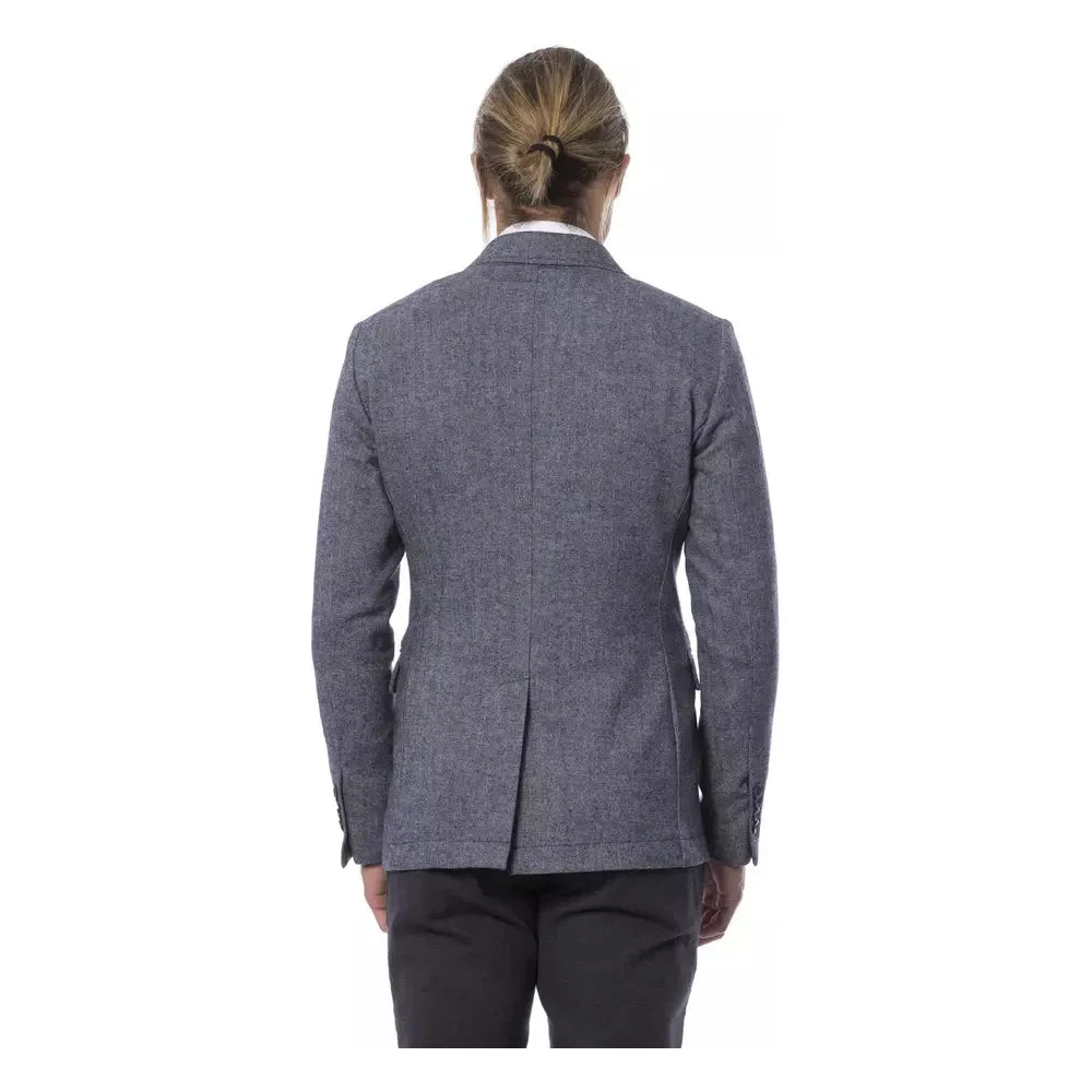 Verri Blue Polyester Men Blazer Verri