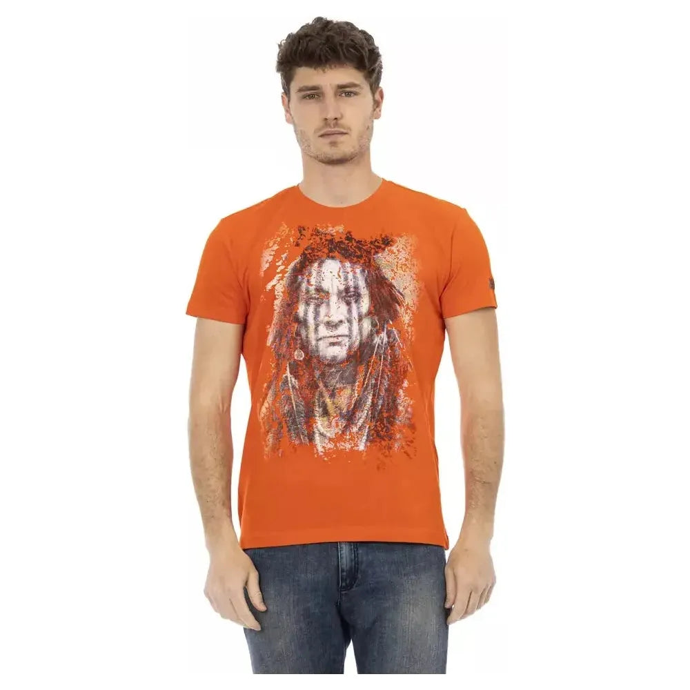 Trussardi Action Orange Cotton Men T-Shirt Trussardi Action