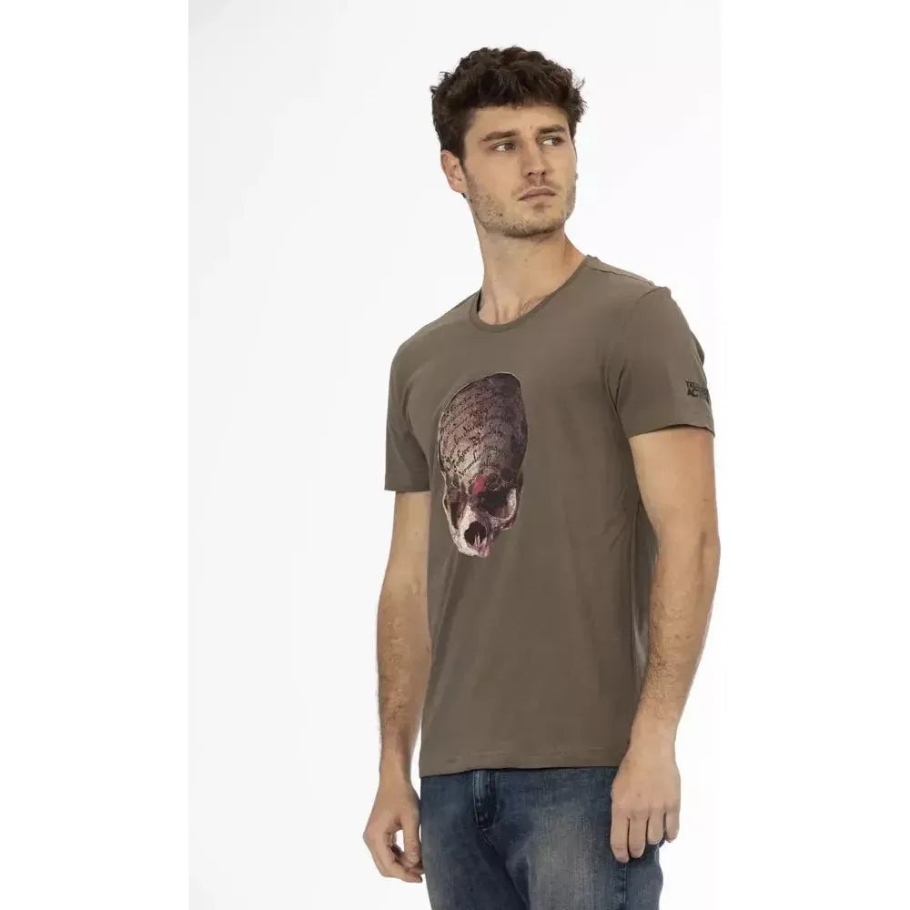 Trussardi Action Brown Cotton Men T-Shirt