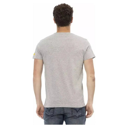 Trussardi Action Gray Cotton Men T-Shirt