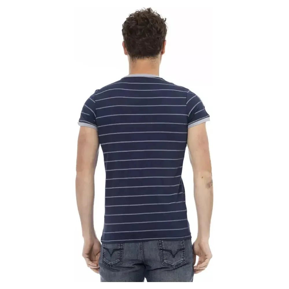 Trussardi Action Blue Cotton Men T-Shirt Trussardi Action