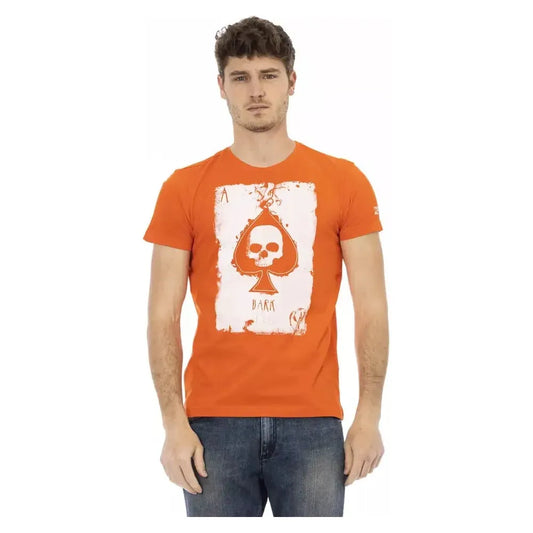 Trussardi Action Orange Cotton Men T-Shirt