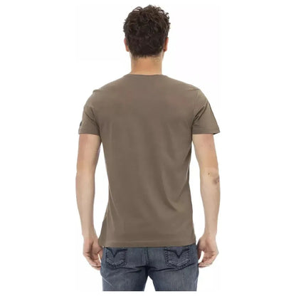 Trussardi Action Brown Cotton Men T-Shirt