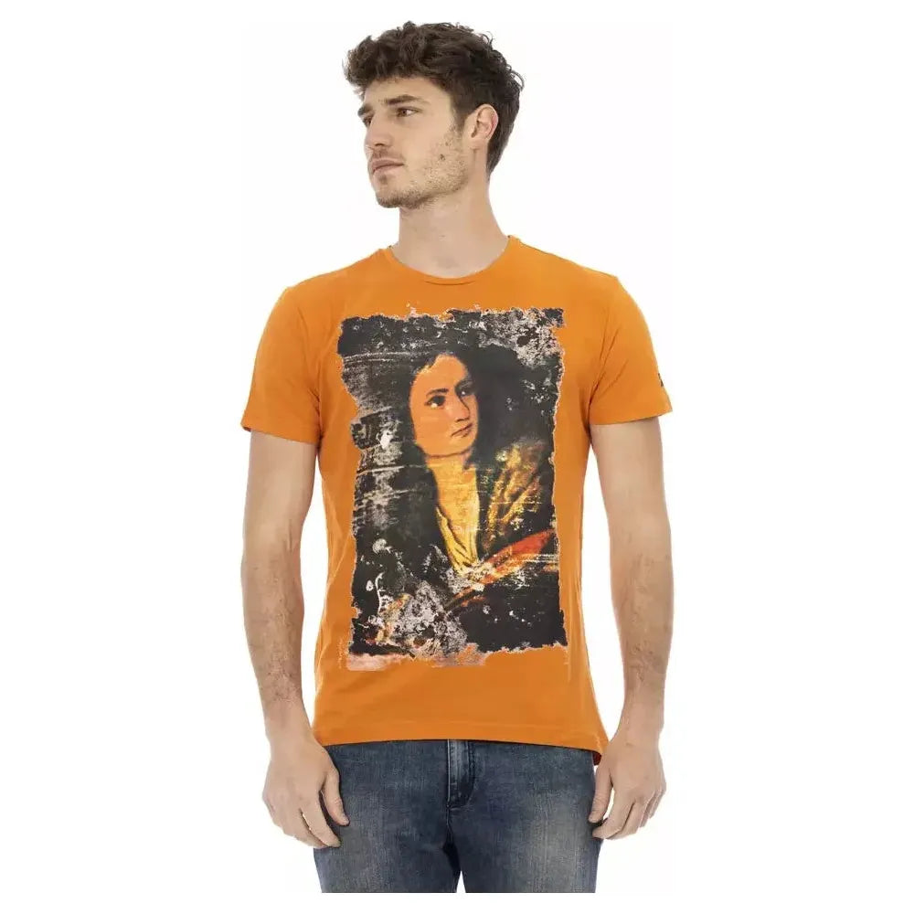 Trussardi Action Orange Cotton Men T-Shirt Trussardi Action