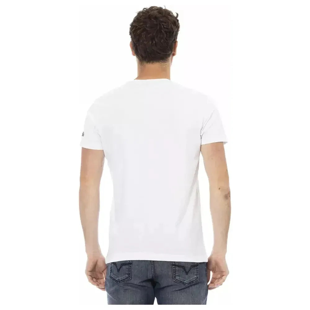 Trussardi Action White Cotton Men T-Shirt Trussardi Action