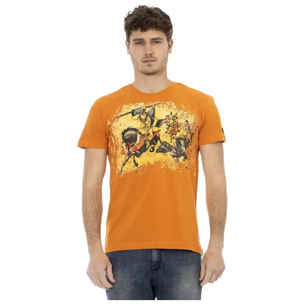Trussardi Action "Orange Cotton Men T-Shirt"