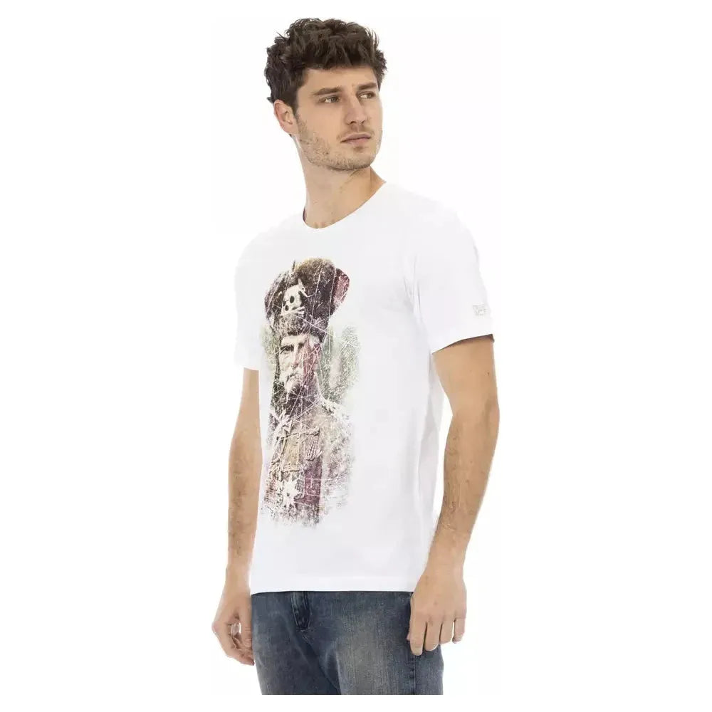 Trussardi Action White Cotton Men T-Shirt Trussardi Action