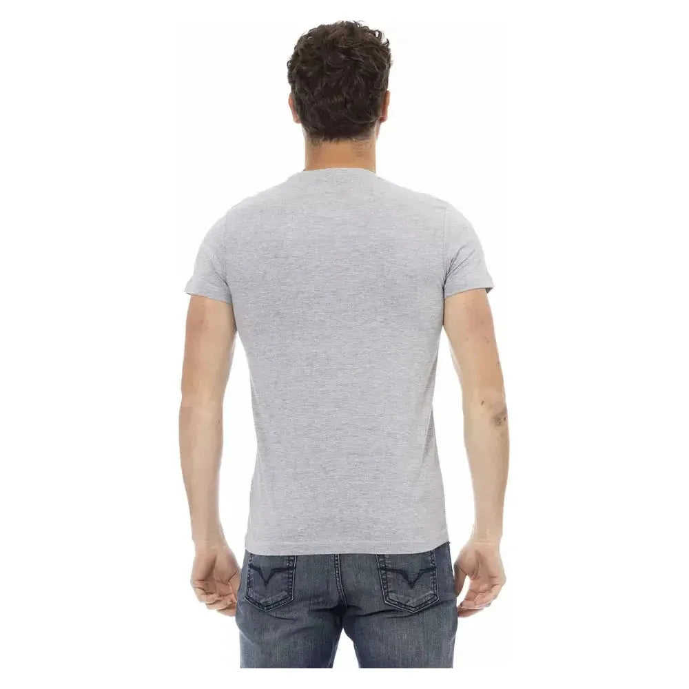 Trussardi Action Gray Cotton Men T-Shirt Trussardi Action