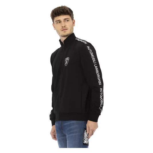 Automobili Lamborghini Black Polyester Men Sweatshirt Automobili Lamborghini