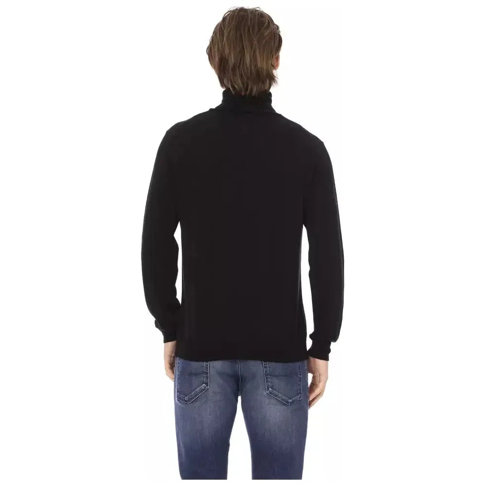 Baldinini Trend Black Fabric Men Sweater Baldinini Trend