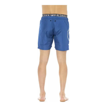 Bikkembergs Blue Polyester Men Swim Short