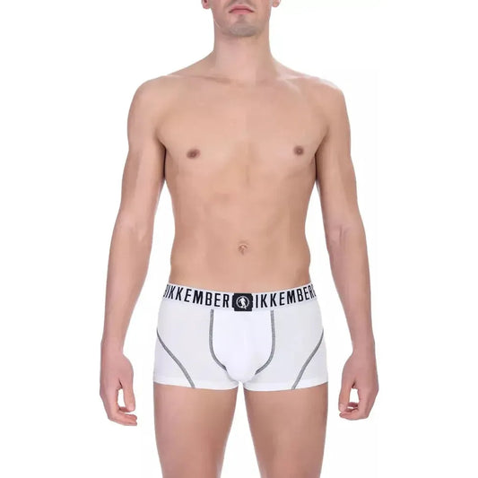 Bikkembergs White Cotton Men's Trunk Underwear Pack MAN UNDERWEAR