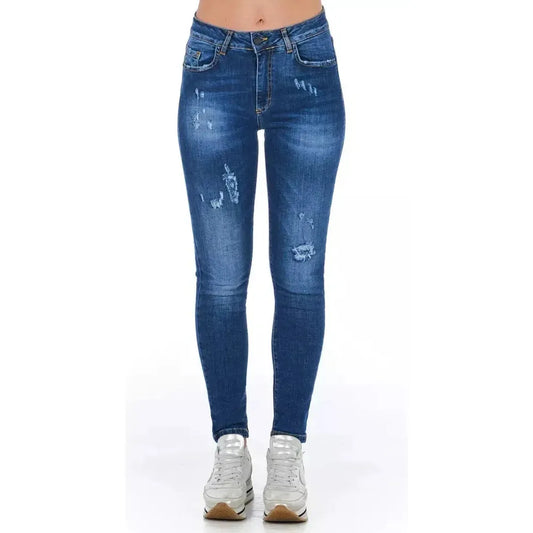 Frankie Morello Blue Other Fibres Women Jeans