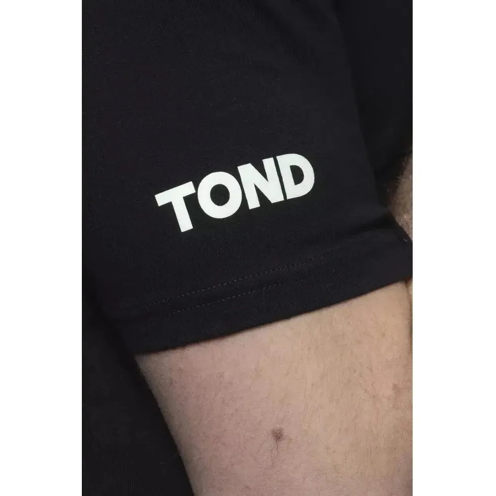 Tond Black Cotton Men T-Shirt Tond