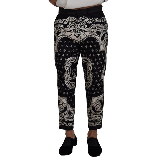 Dolce & Gabbana Elegant Bandana Print Silk-Cotton Pants Dolce & Gabbana