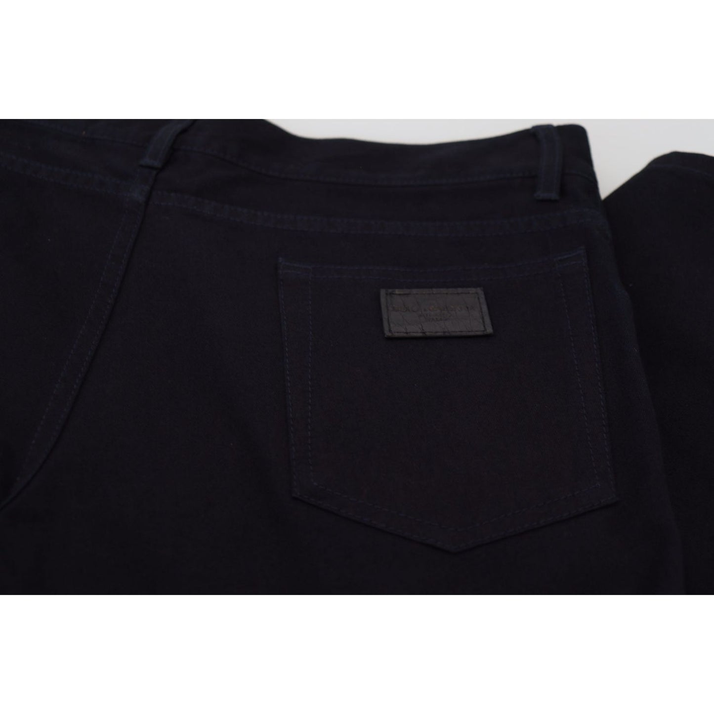 Dolce & Gabbana Elegant Black Silk Blend Denim Pants Dolce & Gabbana