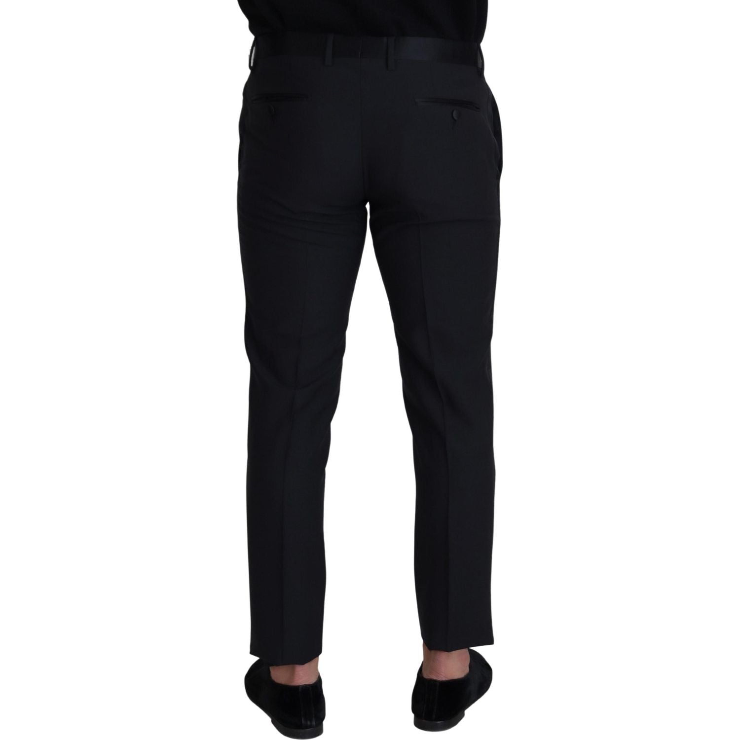 Dolce & Gabbana Black Wool Men Formal Pants