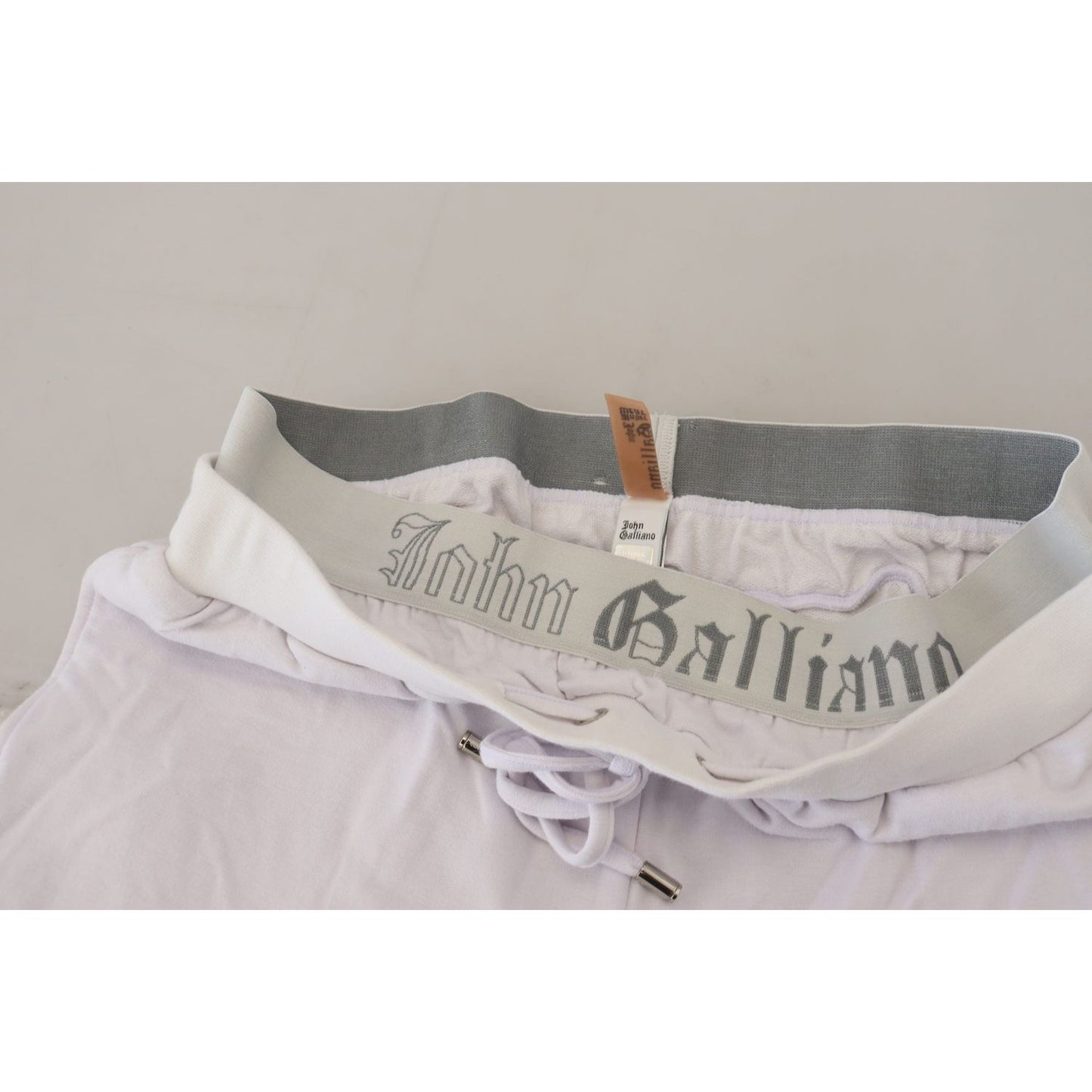 John Galliano Chic White Jogger Pants - Casual Elegance John Galliano