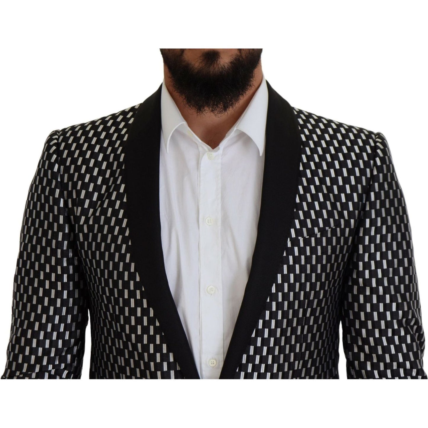 Dolce & Gabbana Elegant Black Silk Blend Slim Fit Suit Dolce & Gabbana