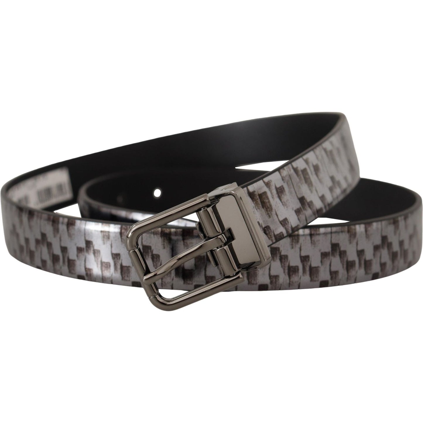 Dolce & Gabbana Sleek Italian Leather Belt in Sophisticated Gray Dolce & Gabbana