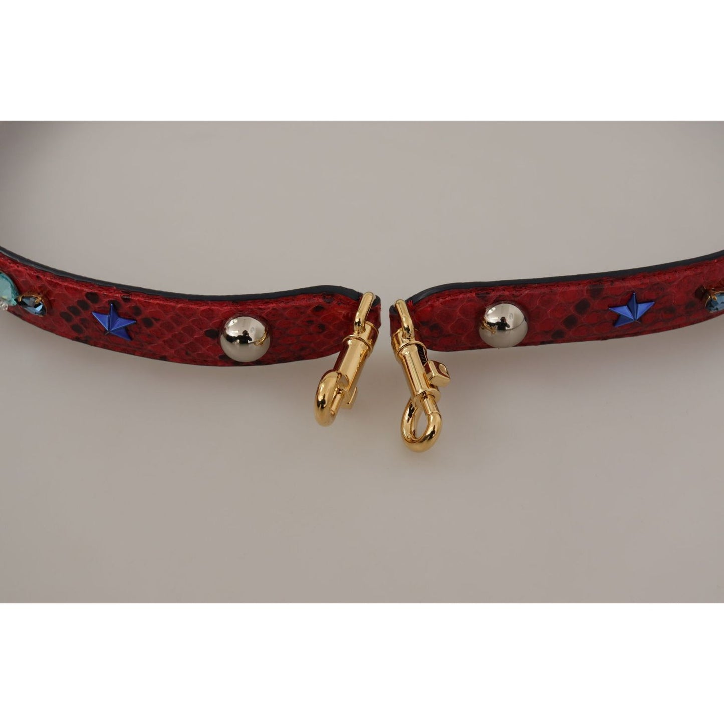 Dolce & Gabbana Chic Red Python Leather Shoulder Strap Dolce & Gabbana