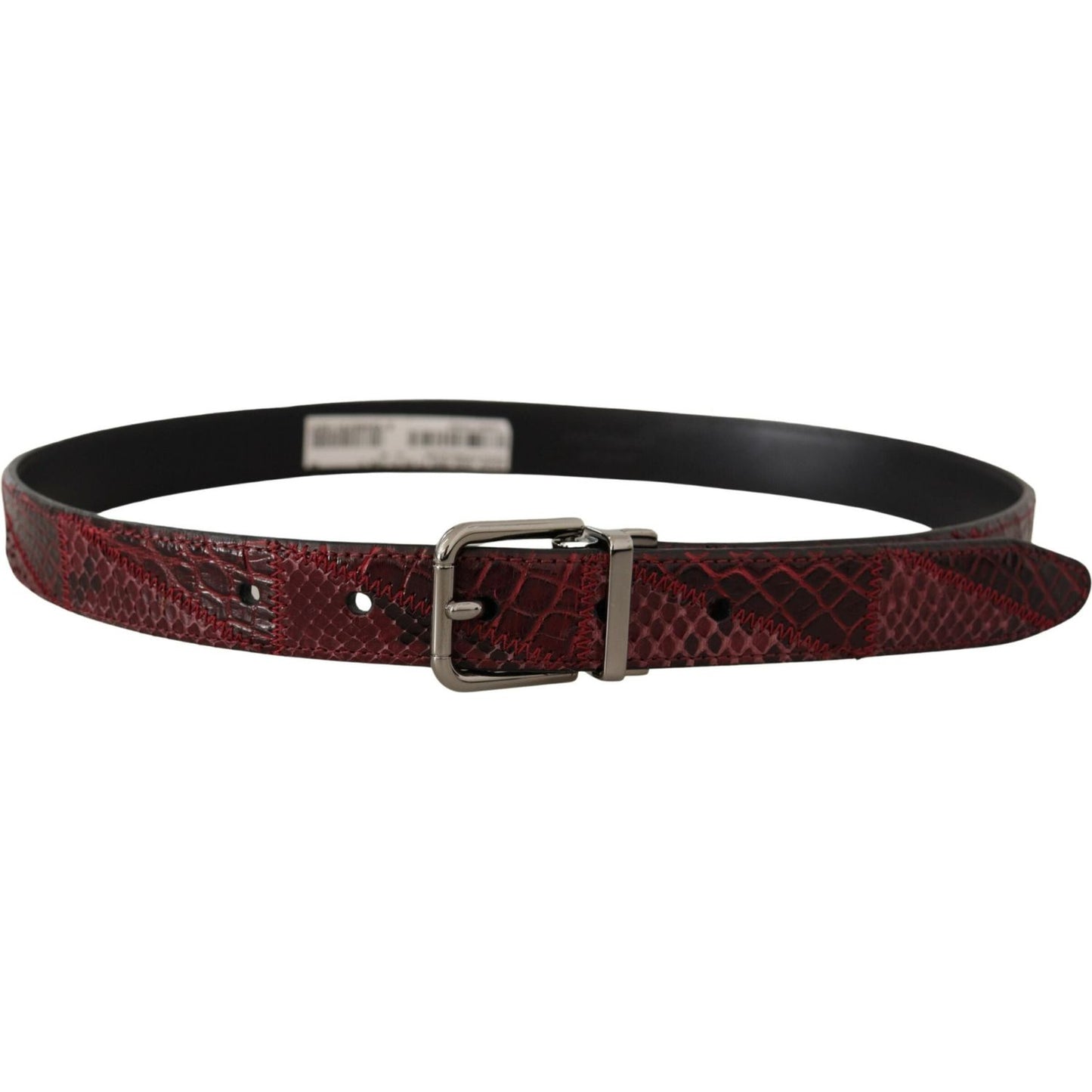 Dolce & Gabbana Elegant Red Exotic Leather Belt Dolce & Gabbana