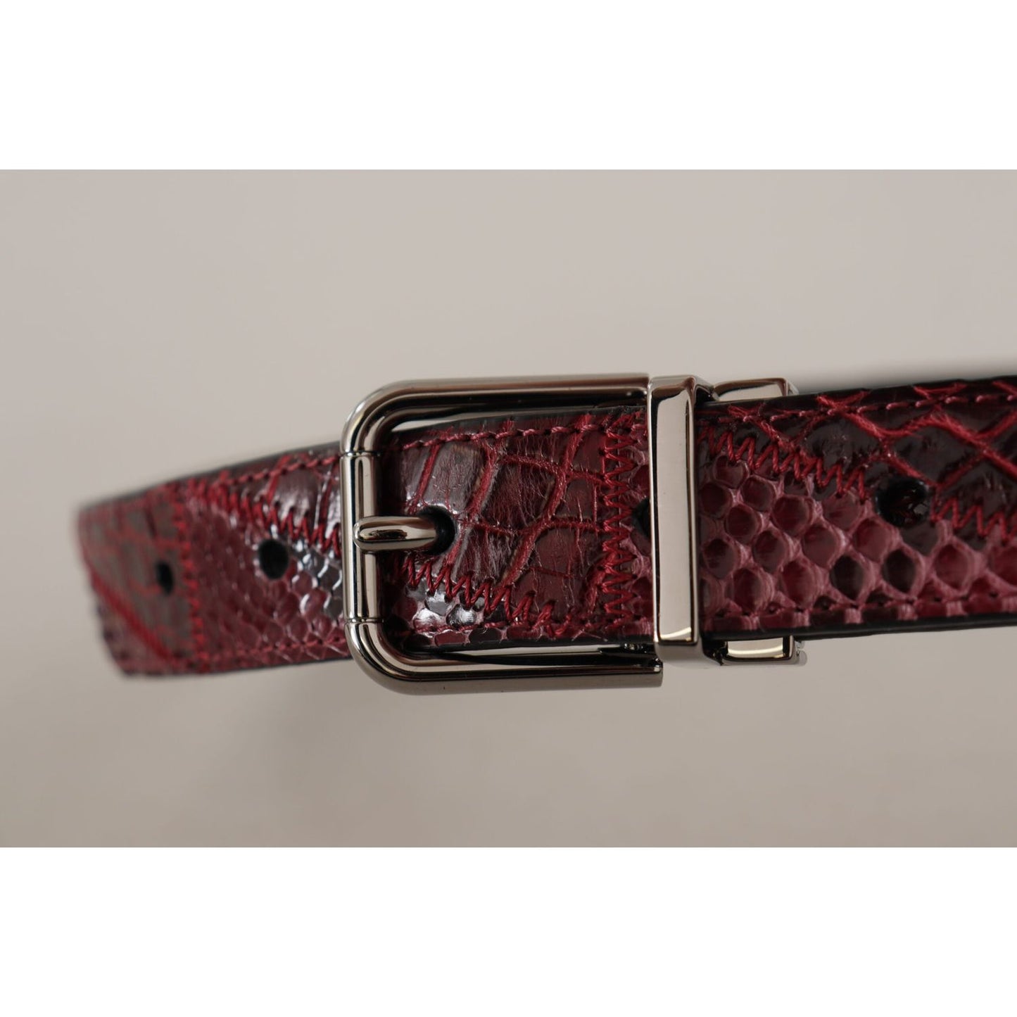 Dolce & Gabbana Elegant Red Exotic Leather Belt Dolce & Gabbana