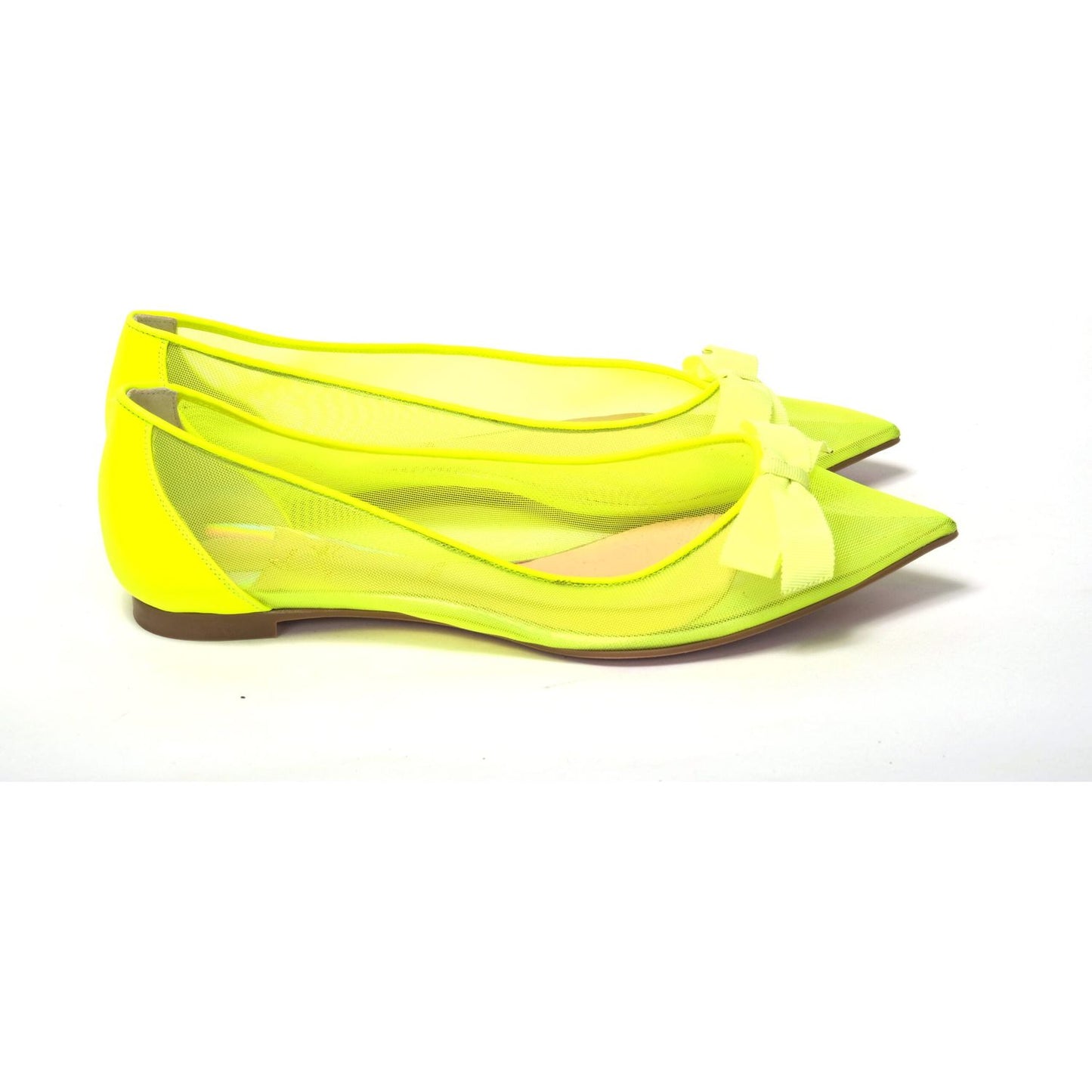 Christian Louboutin Fluro Yellow Flat Point Toe Shoe Christian Louboutin