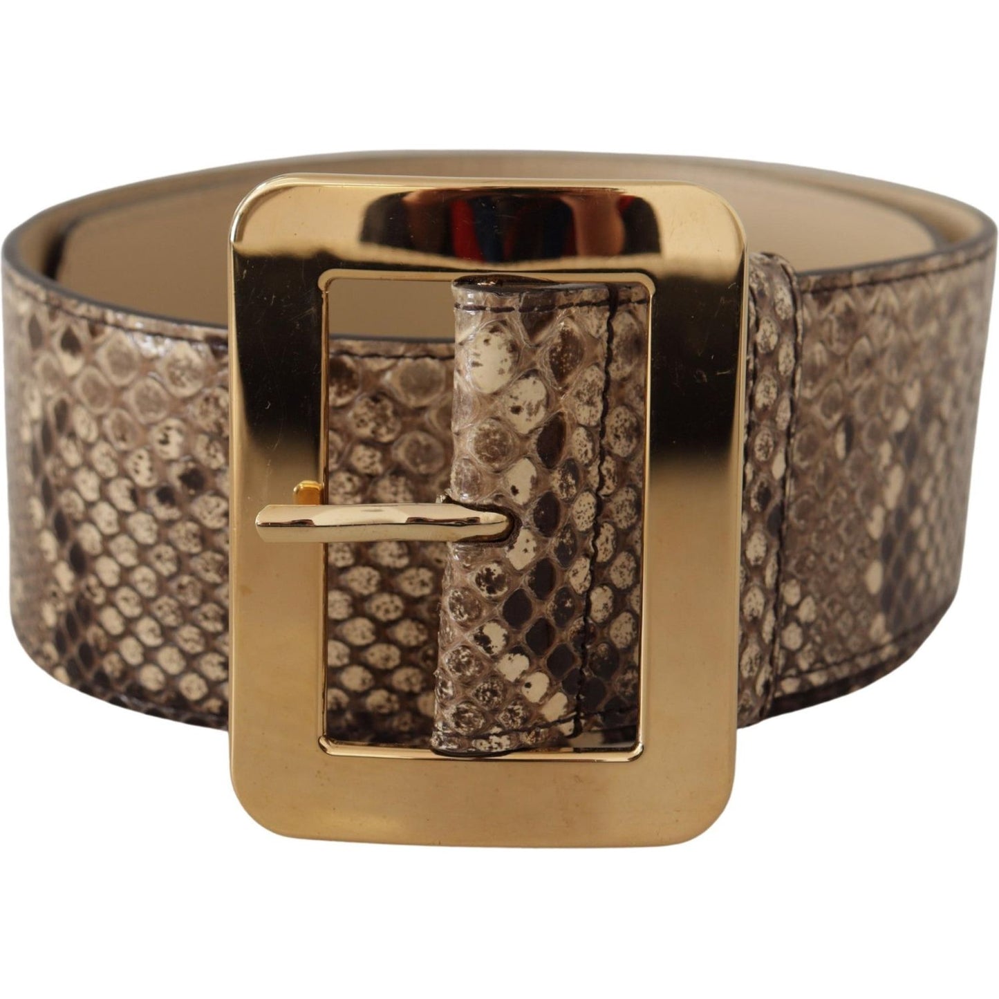 Dolce & Gabbana Elegant Leather Belt with Engraved Buckle Dolce & Gabbana