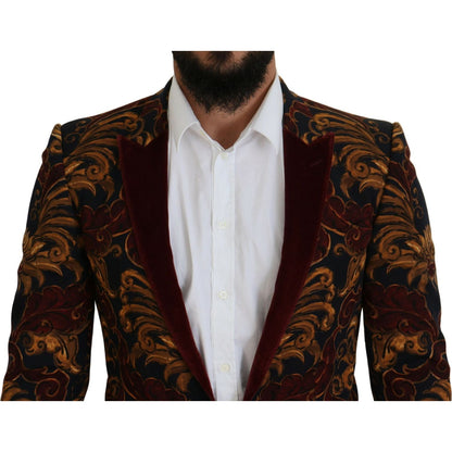 Dolce & Gabbana Multicolor Floral Single Breasted Martini Blazer