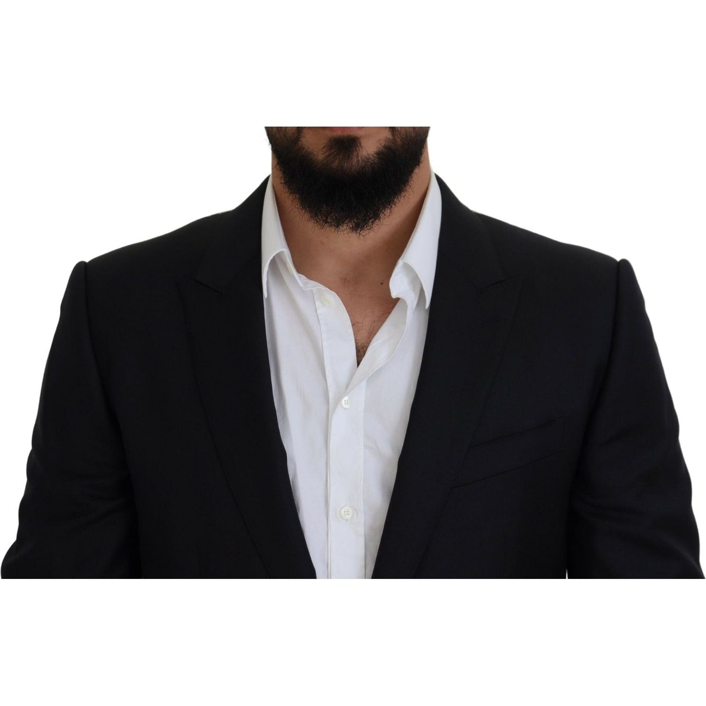 Dolce & Gabbana Elegant Dark Blue Martini Blazer Dolce & Gabbana